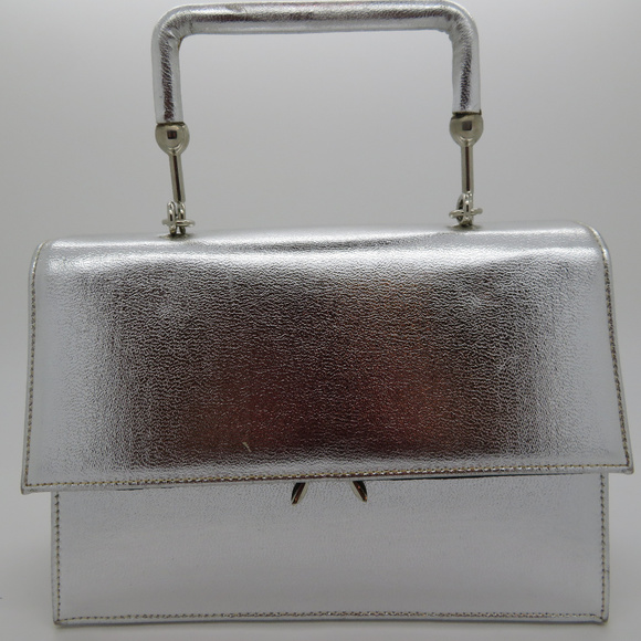 Meyers Bags Vintage Meyers Silver Leather Evening Bag Purse Poshmark